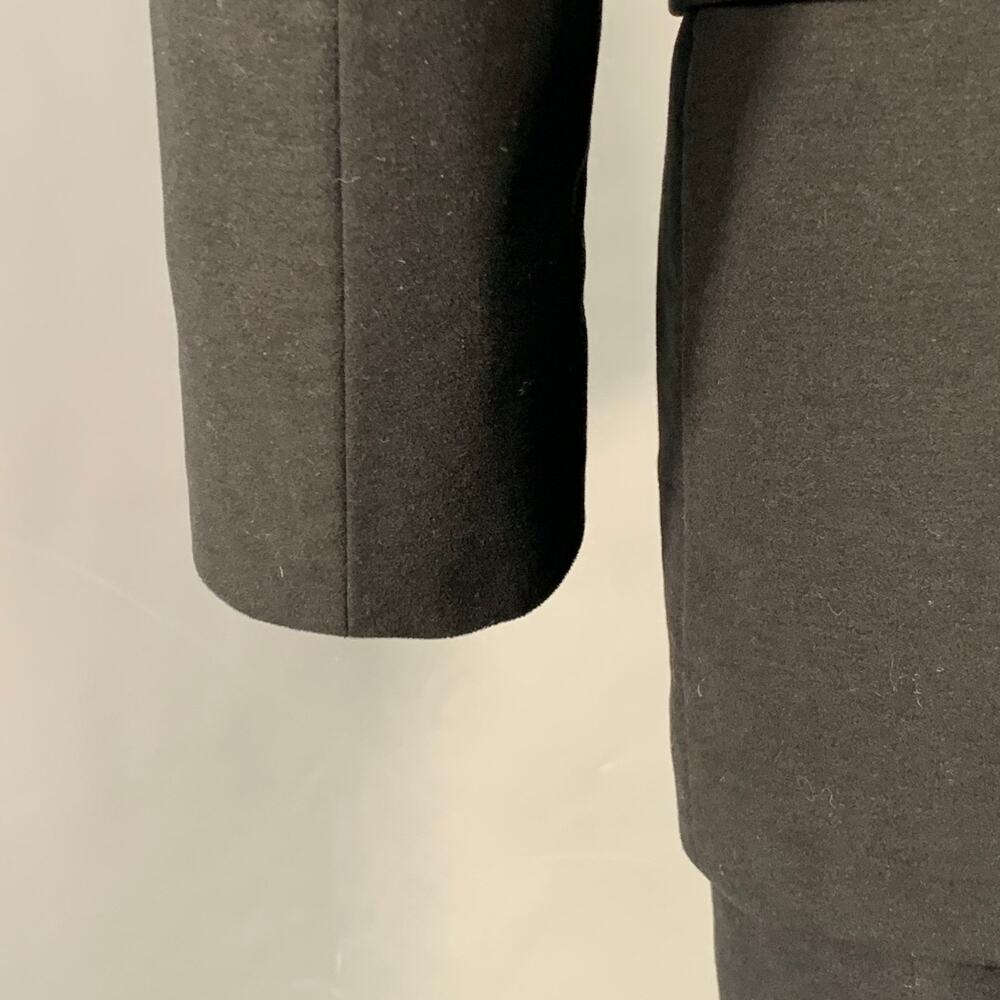 PRADA Size 38 Regular Black Velvet Cotton Blend Notch Lapel Suit - Picture 6 of 13
